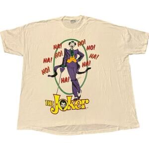 Vintage 80s The Joker 1982 Batman Villain Cartoon Promo Single Stitch Shirt OSFA